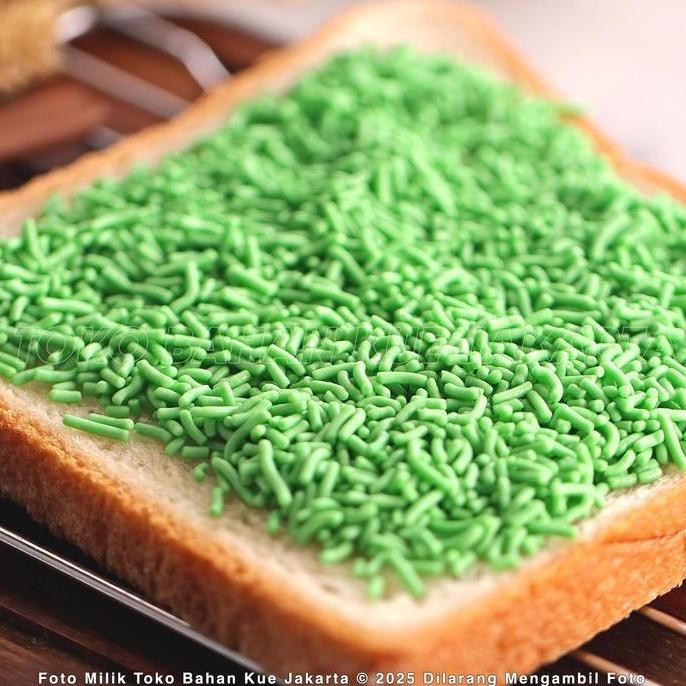 

Tulip Meises Chocorice Green 5Kg Dus Cokelat Topping Meses Ceres Mesis Warna Hijau