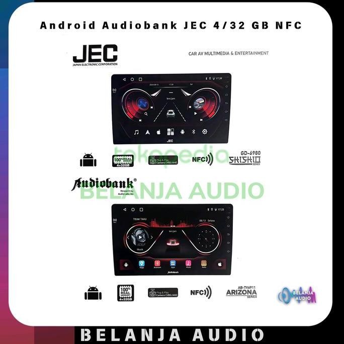 Head Unit Android JEC Shishio AUDIOBANK Arizona 4/32 GB 9 INCH