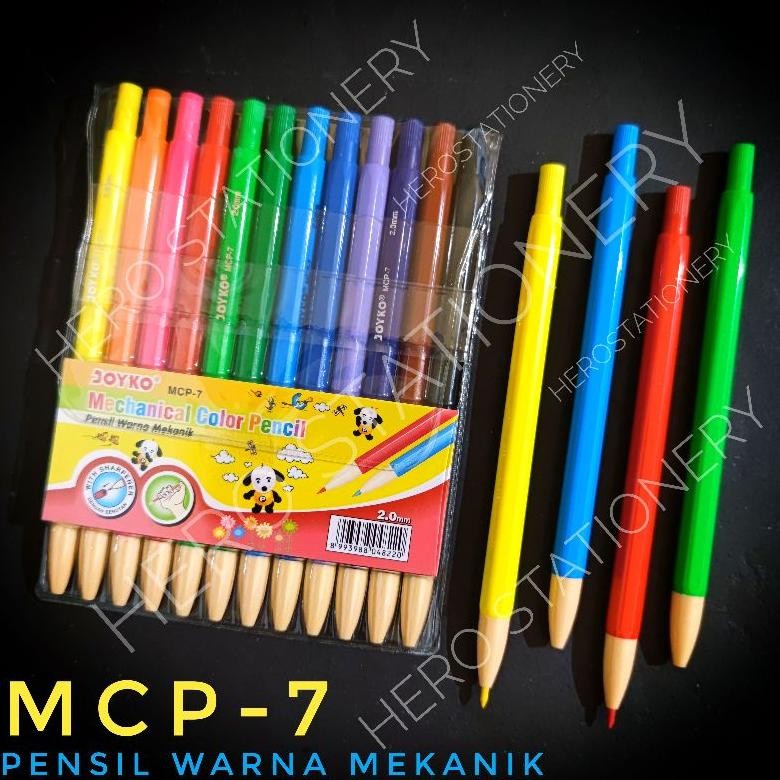 

Pensil warna mekanik joyko 12 warna MCP-7 Nugi