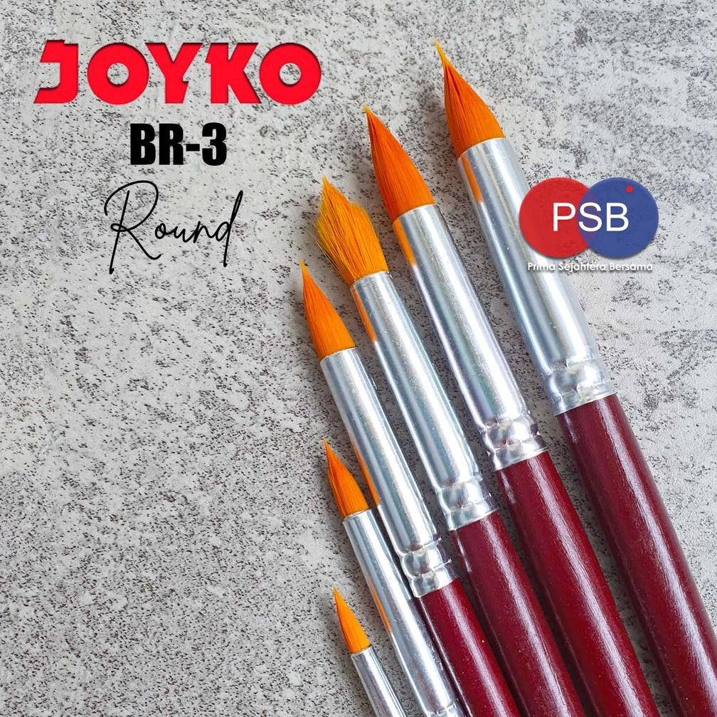 

Kuas Joyko BR-3 / Joyko Round Brush / Kuas Lukis Joyko Set 6 Nugi