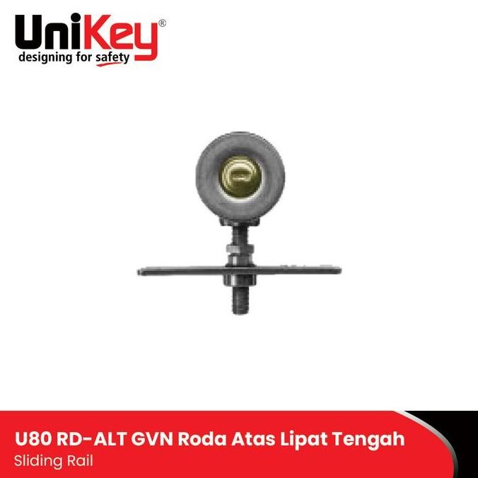 Unikey Sliding Rail System Roda Atas Lipat Tengah U80 Rd-Alt Gvn