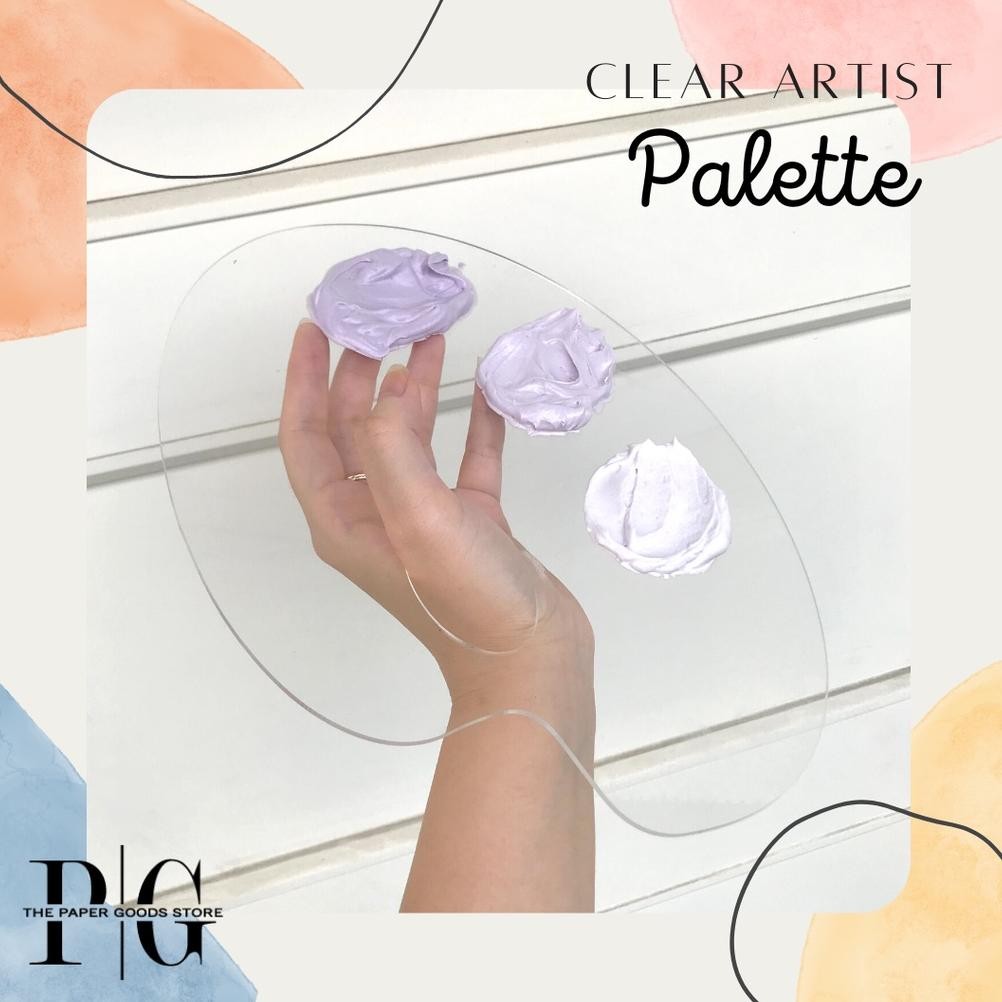 

Clear Artist Palette Acrylic for Cake Painting Palet Akrilik Nugi