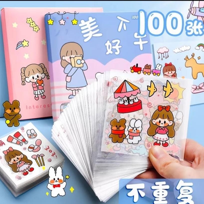 

TJ-507 Stiker 2D Stiker Kartun Korea Lucu Anti Air Dekorasi Handbook Nugi