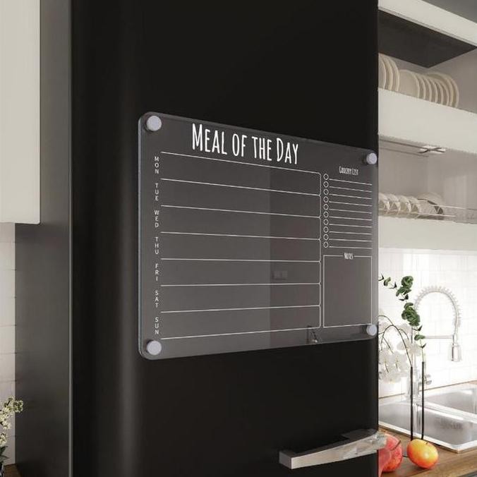 

Tersedia Magnet Meal Planner Acrylic Kalender Kulkas Jadwal Masak & Menu Harian