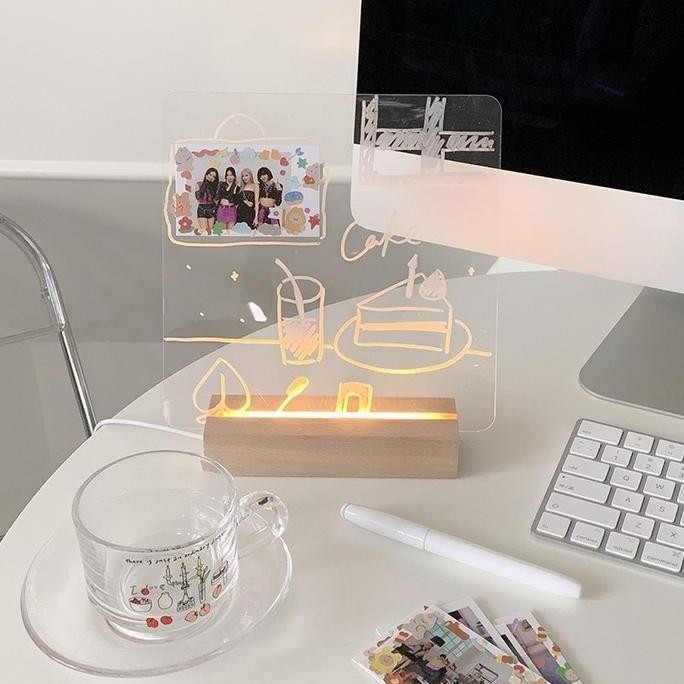 

Tersedia Acrylic Note Board LED Planner To Do List Aesthetic Lampu Tidur Dekorasi Meja