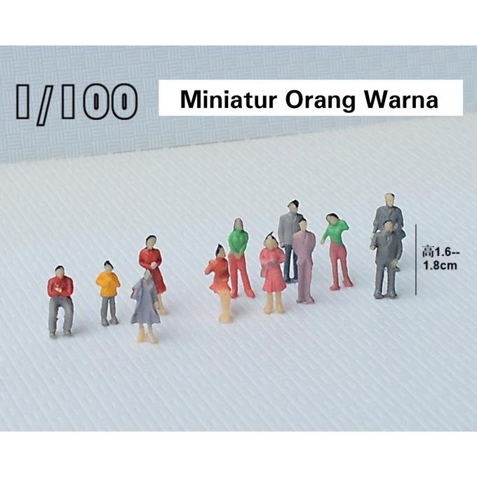 ] Miniatur Orang Warna 1:100 , Maket Orang