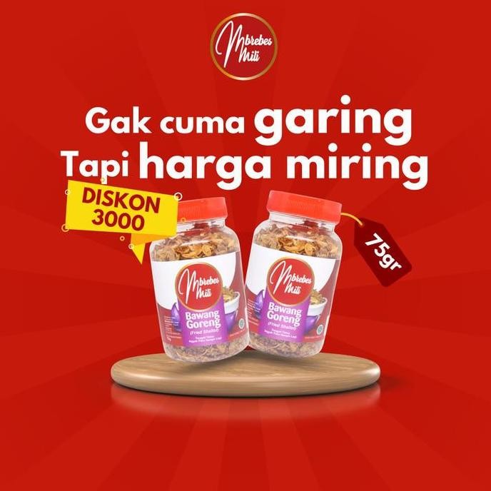 

Diskon! Paket Bawang Goreng Ori 75gr x 2 - Tanpa Tepung Hemat