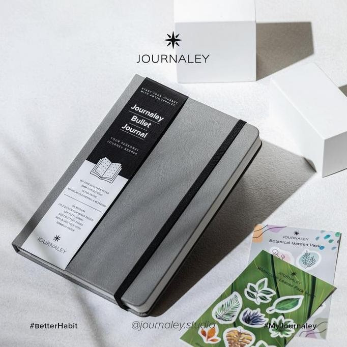 

Tersedia Journaley Bullet Journal A5 Grey - Planner Notebook 150GSM Stormy Grey Aesthetic
