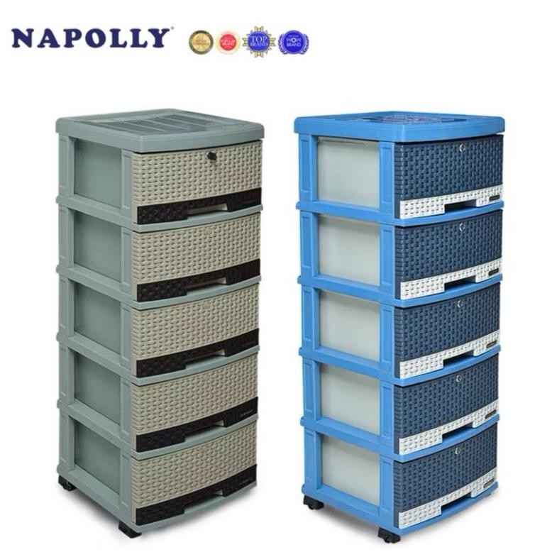 SCD 5 K1 - RAK LACI CABINET NAPOLLY / Laci Napolly Cabinet 5 susun / Rak Plastik / Laci Plastik Napo