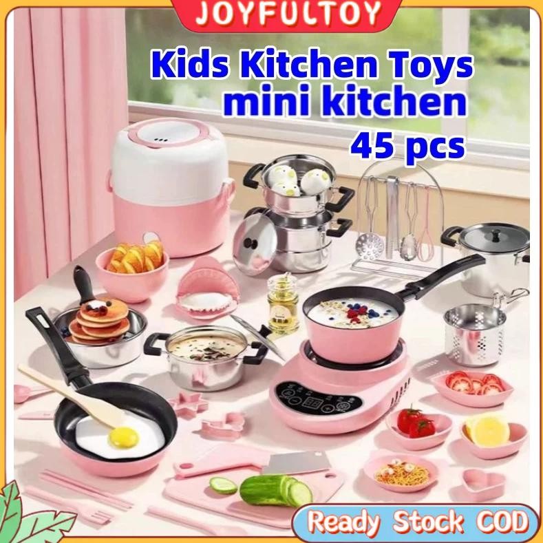 Terlaris Real45Pcs Mini Kitchen Mainan Kitchen Set Mainan Dapur Anak Cooking Set Mainan Mainan Dapur
