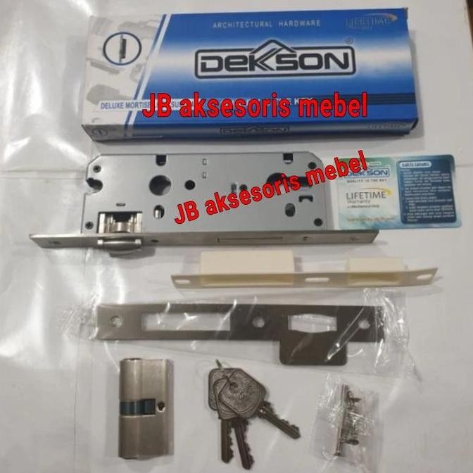 Body Kunci Pintu Roll 4 Cm + Cilinder Dekson / Bodi Kunci Rumah Pelor