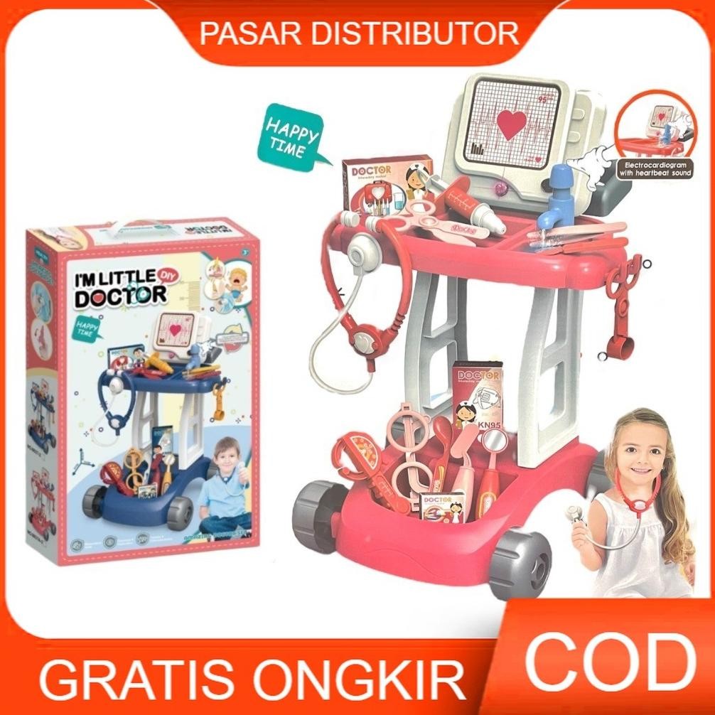 Terlaris Mainan Anak I'M Little Diy Doctor Tdc-007 Mainan Dokter Dokteran Perlengkapan Dokter Dorong