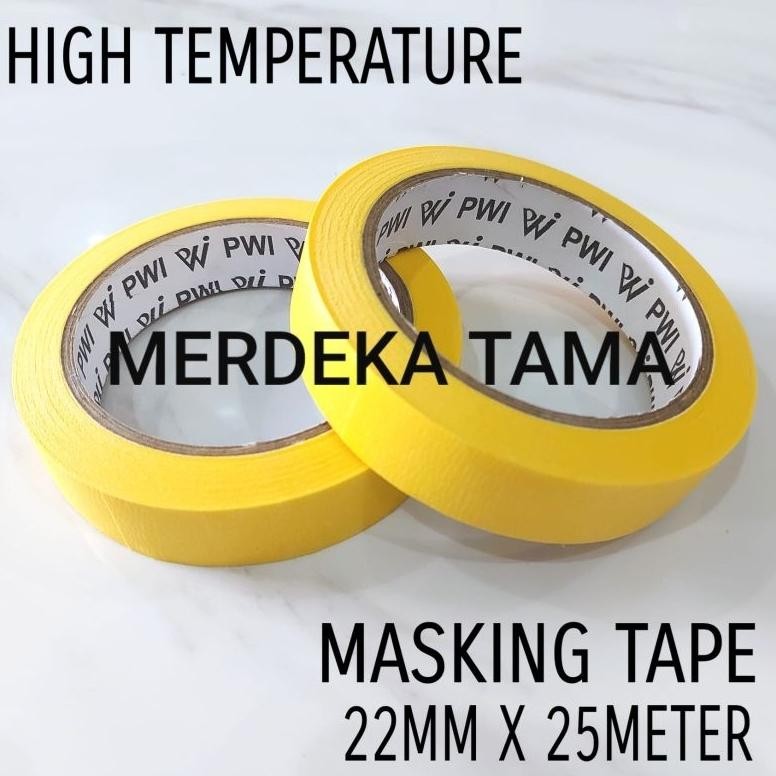 

Rd1- Solasi Kertas Kuning Masking Tape Pwi 22Mm X 25Meter