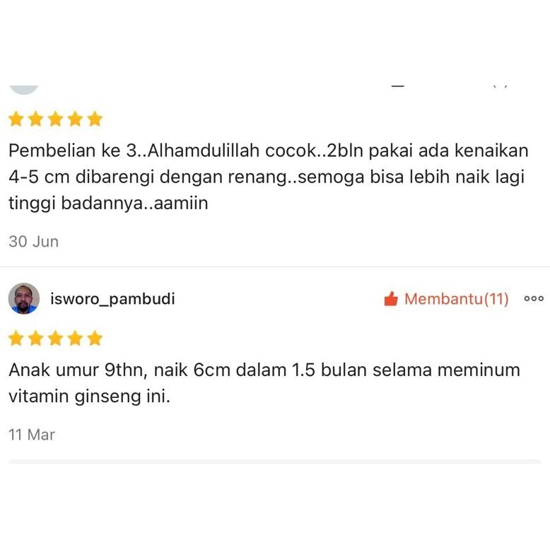 New // Cheng Woh Notoginseng Peninggi Anak Alami Capsule // 100% Original