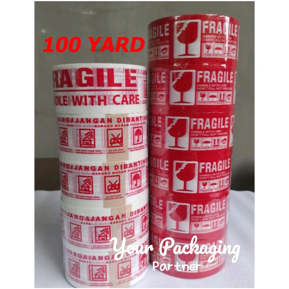 

Rd1- Lakban Fragile 48Mm*100 Yard Merah Jangan Di Banting Nawa Opp Tape