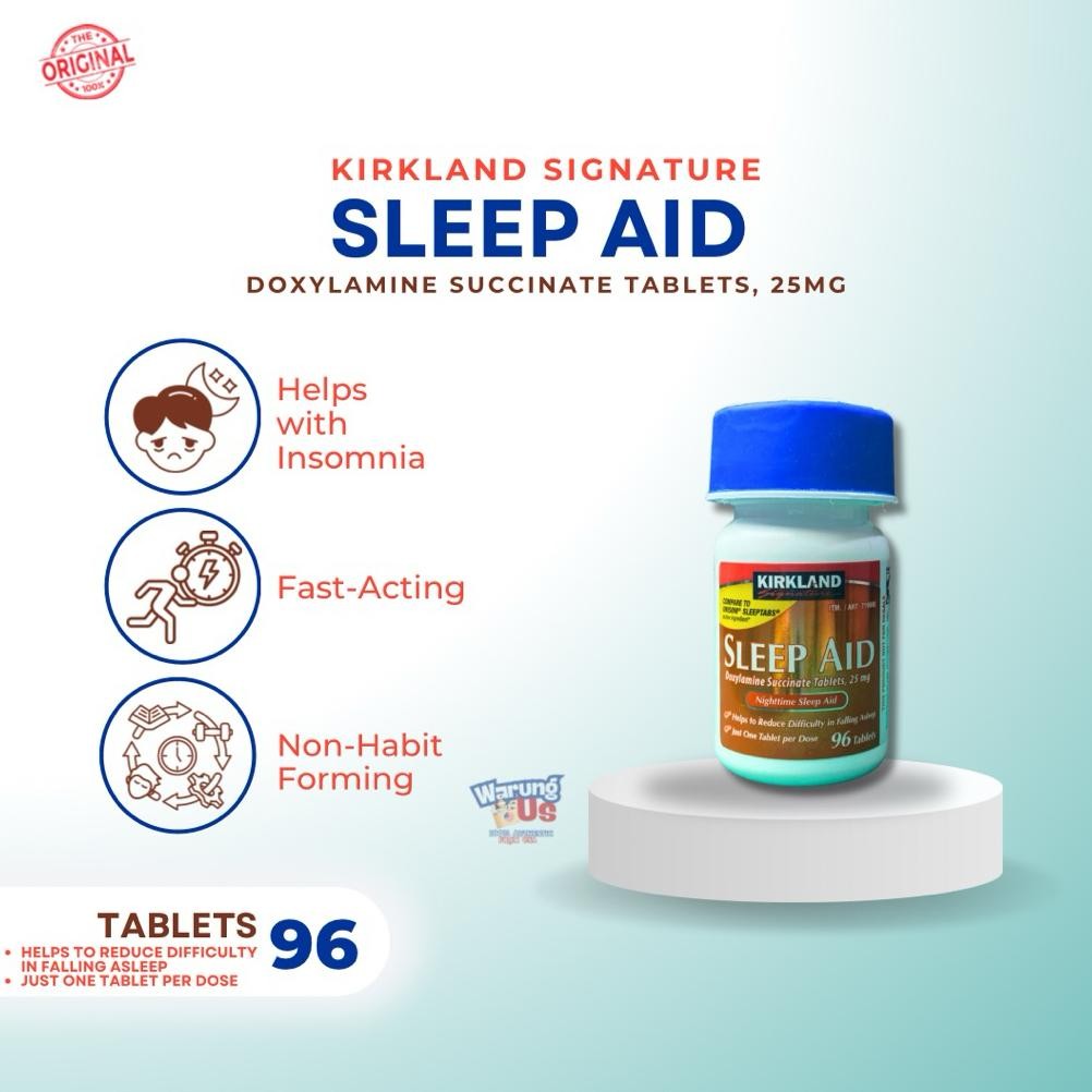New // Kirkland Sleep Aid 96 Tablets Original Usa // 100% Original