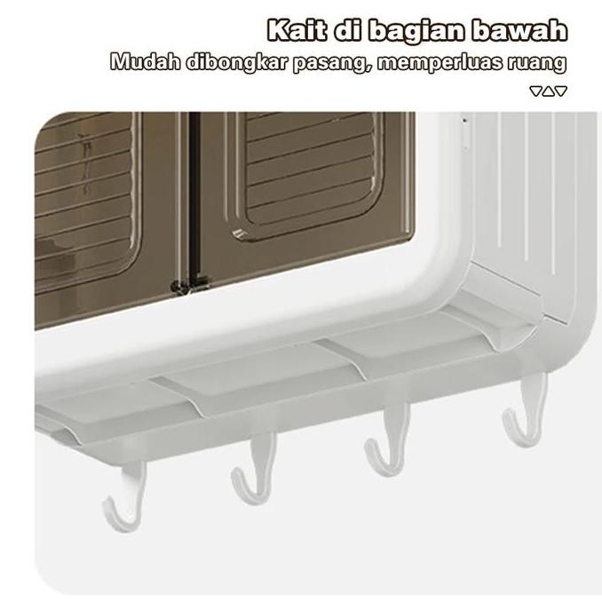 Laci Serbaguna Rak Gantung Dinding Rak Kamar Mandi Rak Dinding Tempel Tertutup Rak Dinding Kamar Man