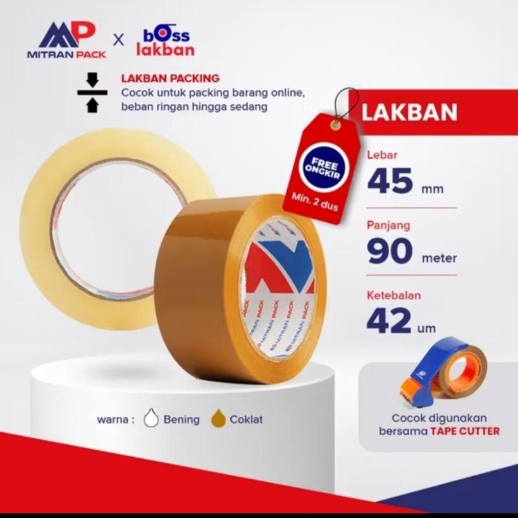 

Rd1- Lakban Bening 45 Mm X 100 Yard Harga 1 An