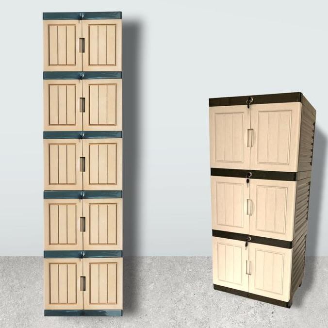 New Garansi 100% / Sincana Kayu Mini - Lemari Plastik 5 Susun