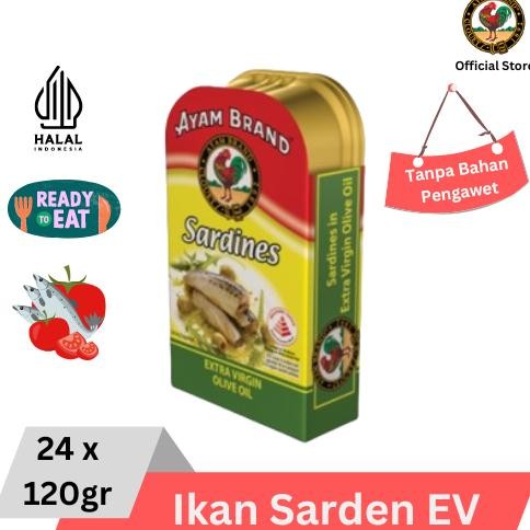 

NO_MORE Ayam Brand - Ikan Sarden Kaleng Extra Virgin Olive Oil 24 pcs 120gr