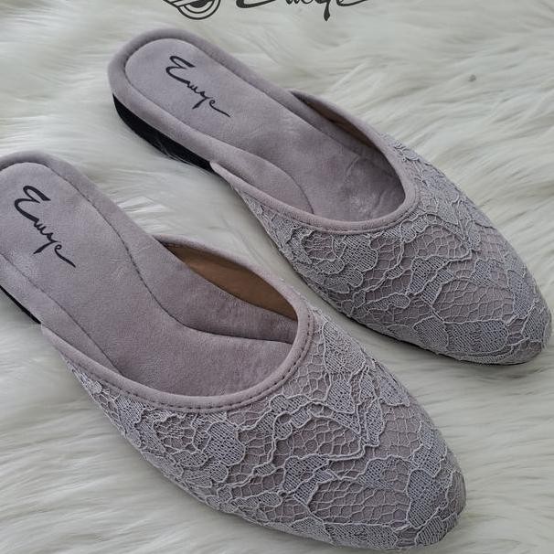 Emye Sandal Slop Pengantin Pria Warna Size 3845 I Sendal Selop Pengantin Pria Brukat Putih Shoes