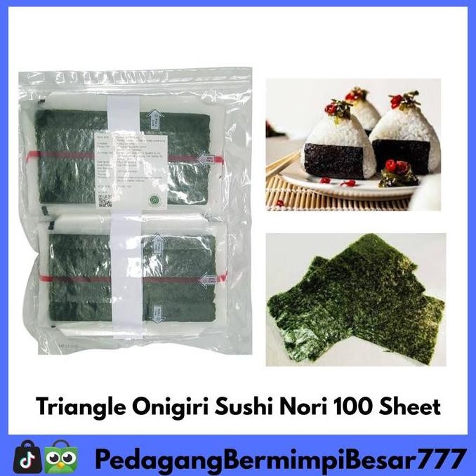 

Produk Baru!! Nori Onigiri 100 Lembar Halal MUI | Triangle Sushi Nori Sheet Isi Banyak
