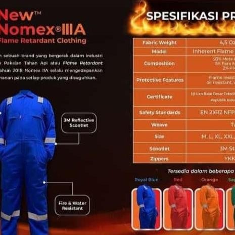 New Wearpack Coverall New Nomex Iiia Scotligh 3M 4,5 - 6 Oz Original Promo