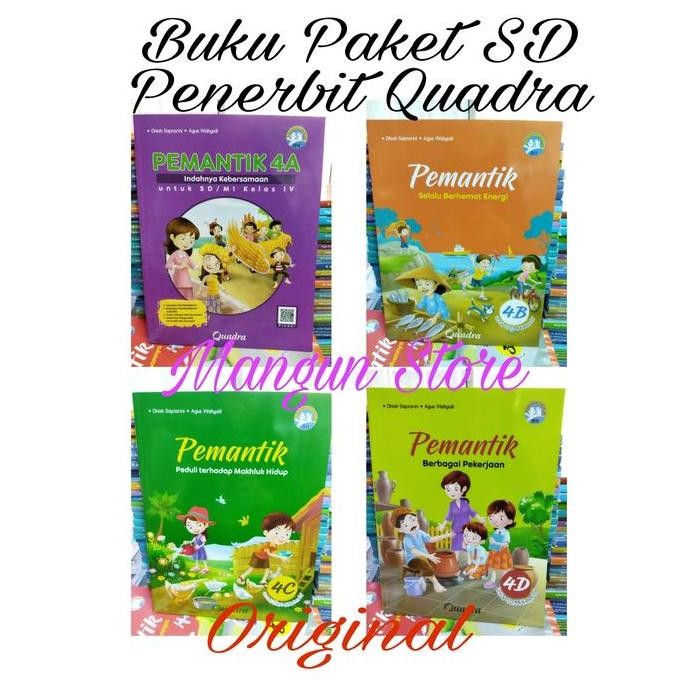 Baru Buku Paket Pemantik A,B,C,D,E Kelas 4 Sd K13 Semester 1 (Quadra)
