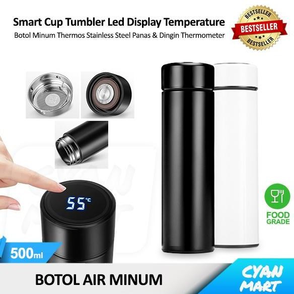 Botol Minum Termos Air Panas Dingin Smart Cup LED Thermos Thermometer BS