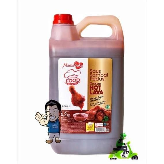 

Promo MamaSuka Sambal Hot Lava 6.2Kg - Saus Sambal Pedas Refill Khusus OJOL