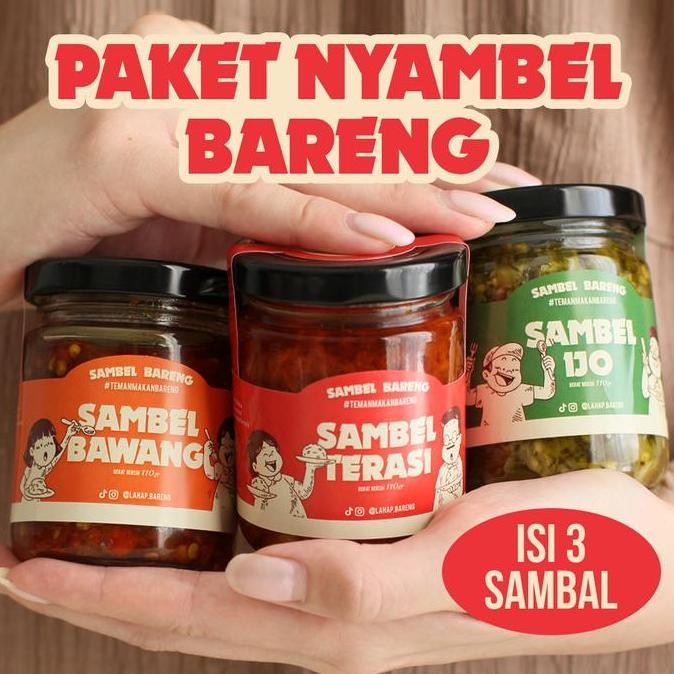 

Promo Paket Sambel Trio Nyambel Bareng - Sambel Bawang, Terasi, Ijo | Sambal Rumahan Pedas