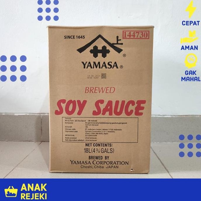 

Promo Soy Sauce Yamasa 18L - Kecap Asin Jepang Shoyu Horeca Jerigen