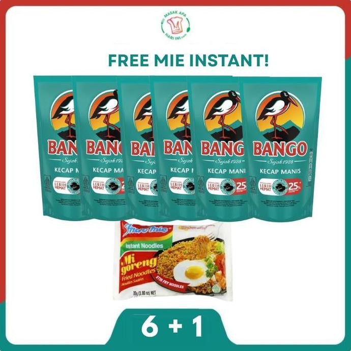 

Promo Bango Kecap Manis Pouch 950g Paket 6 Gratis Mie Instan
