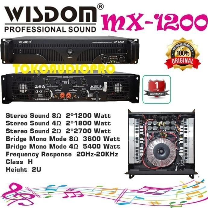 Wisdom MX-1200 2 -Channel Power Amplifier Wisdom MX1200