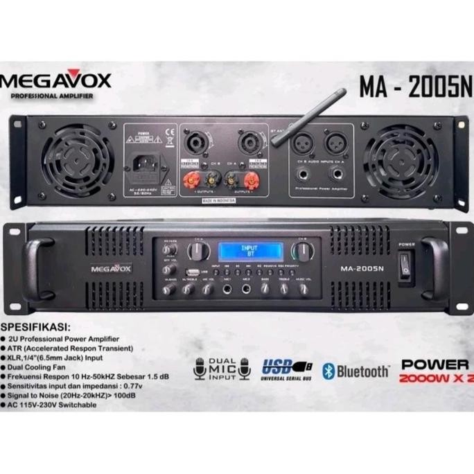 POWER AMPLIFIER MEGAVOX MA 2005N / MA-2005 N/ MEGAVOX MA2005N