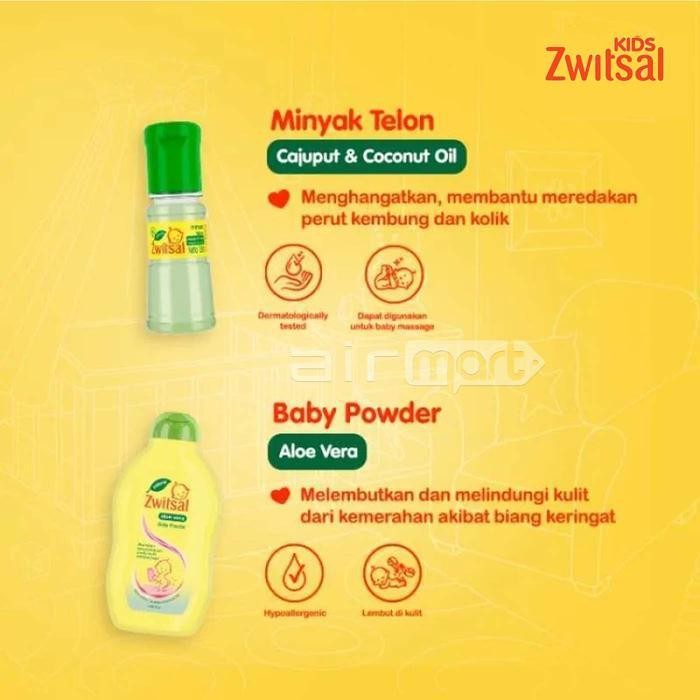 Skm Zwitsal Mini Travel Pack - Paket Perlengkapan Bayi Sabun Hair Paraben-Free Smoothing Sabun  Bayi