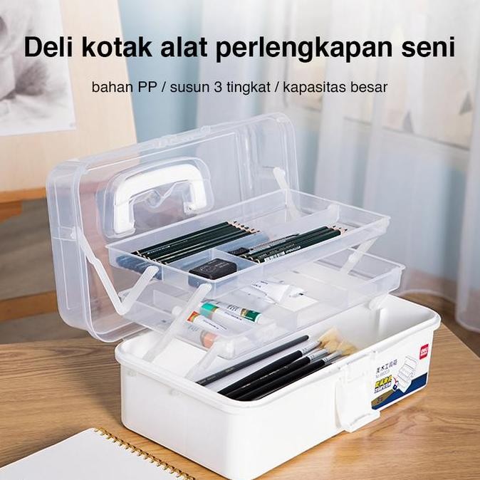 

Terbaru! Deli Large Art Toolbox Kotak Peralatan Seni 6802 68303