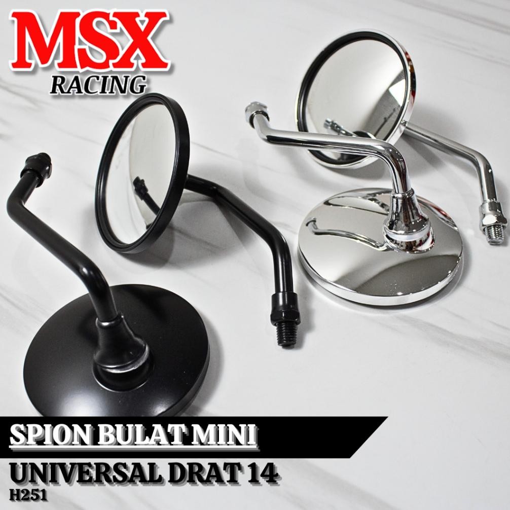 Spion Retro Bulat Msx Spion Bulat Classic Pendek Spion Mini Retro Bulat Gagang Pendek Drat 14 Univer