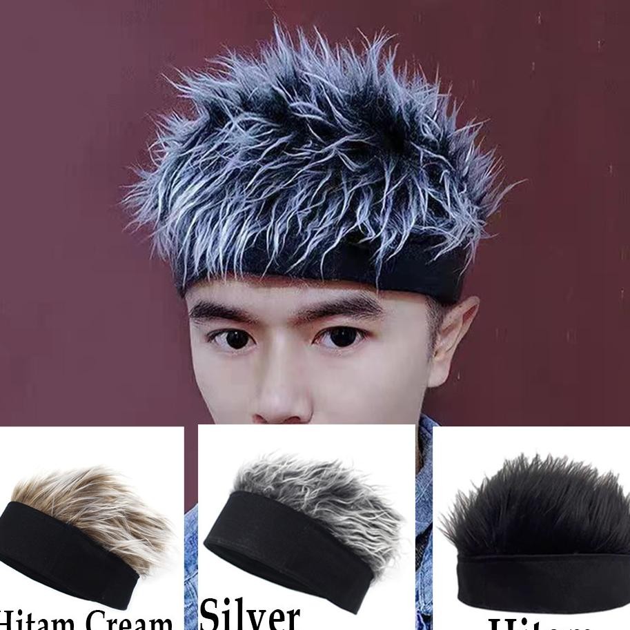Topi Wrambut Pria Cosplay Anime Gojo Wtopi Rambut Gojo Satoru Topi Cosplay Topi Viral