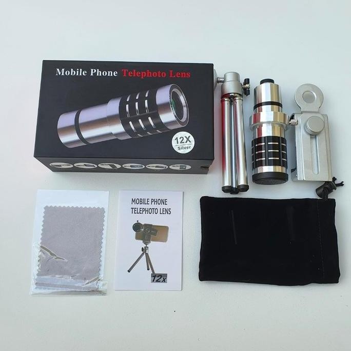 Produk Baru Lensa Kamera Telezoom HP 12X - Lensa Zoom + Tripod Mini Gratis