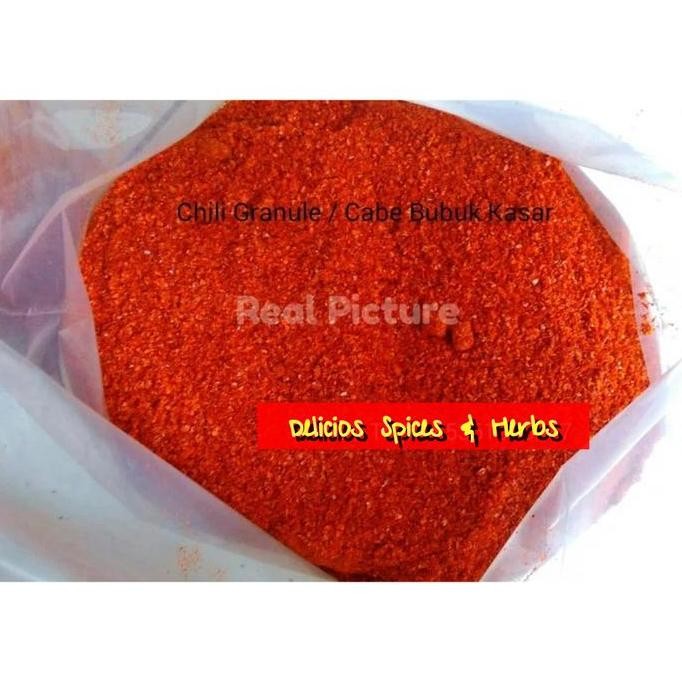 

Diskon! Cabe Bubuk Kasar Grade A1 1Kg / Chili Granule Import Premium Kualitas Super