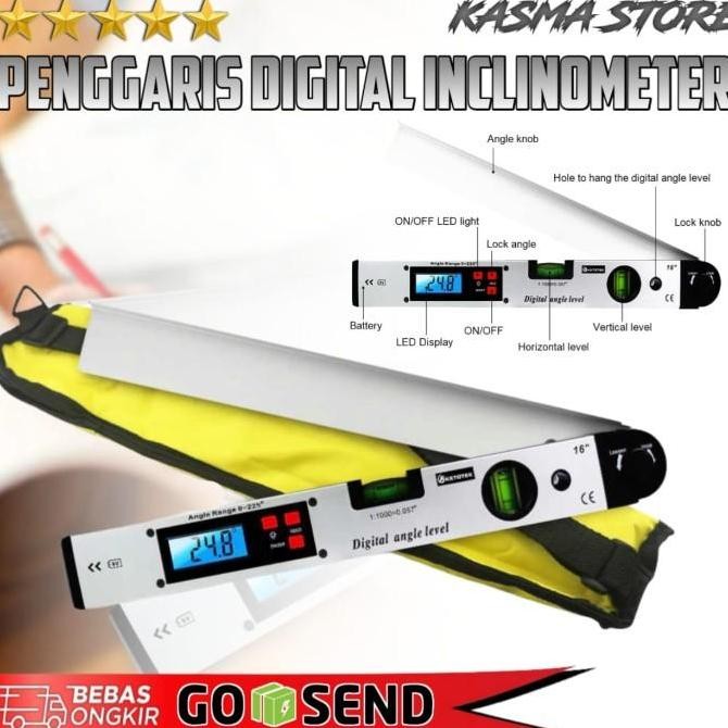 WATERPASS DIGITAL PENGGARIS PENGUKUR SUDUT INCLINOMETER DIGITAL 400 MM