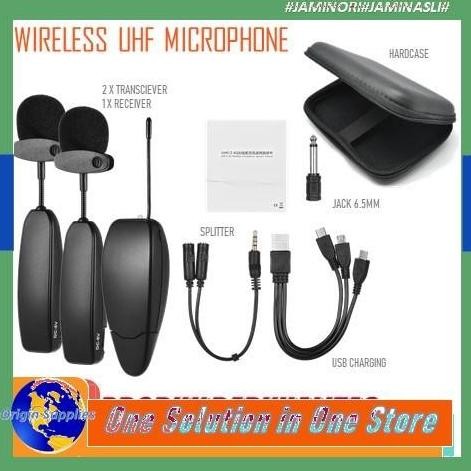 PROMO MIC CLIP ON WIRELESS KAMERA SMARTPHONE HP - PODCAST ZOOM VLOG MEETING