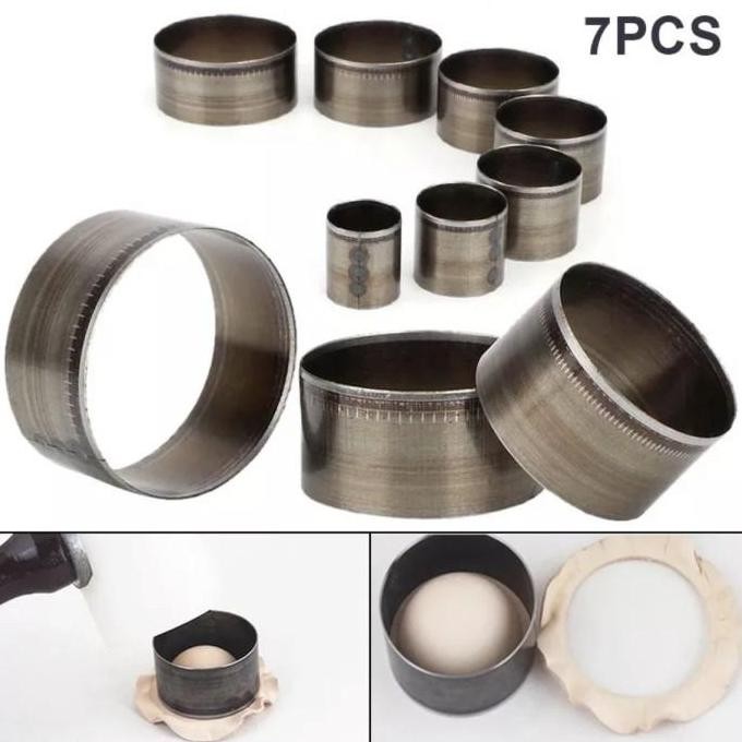 

7Pcs Cutter Ring Circle Set Bulat Cetakan Round Cutting Blade Leather Tool