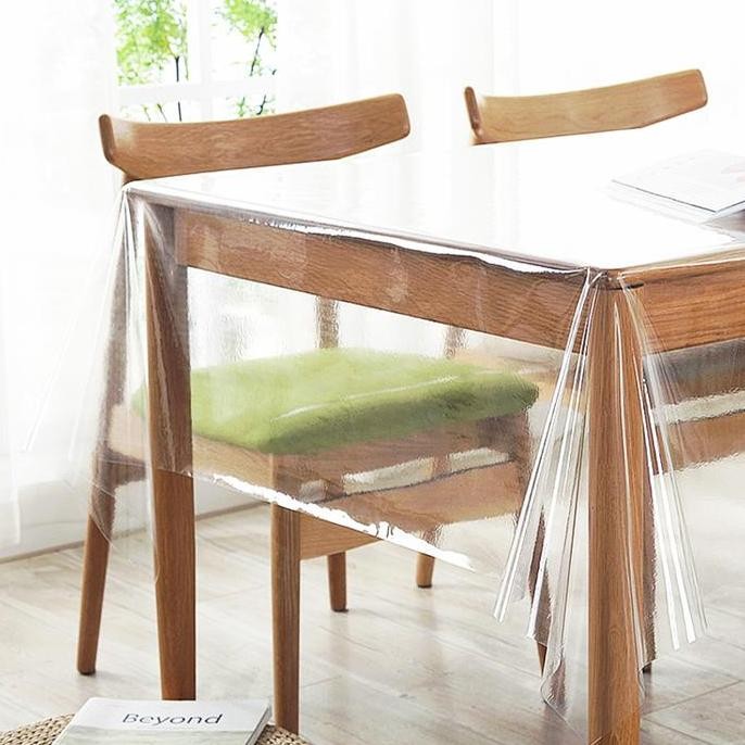 PROMO TAPLAK MEJA MIKA TRANSPARAN BENING PVC TEBAL 0.6MM/1.2MM - TAPLAK METERAN ANTI AIR