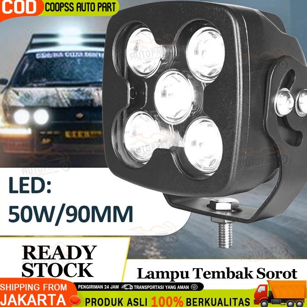 50 Watt 100% ORI Lampu volvo alat berat Sorot Heavy Duty Offroad Tembak dotrek mobil volt truk Balak
