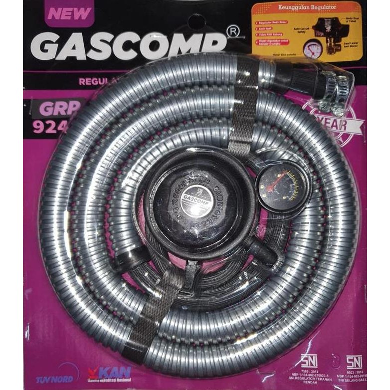 Regulator & Selang Gas Dengan Pengaman Otomatis