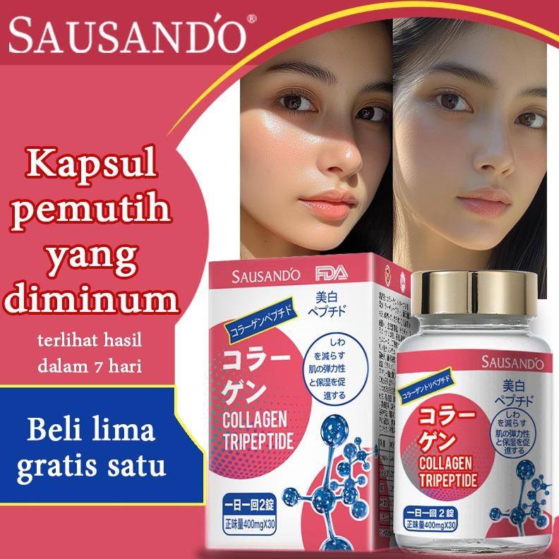 SAUSANDO kolagen memutihkan kapsul glutathione kolagen pemutih seluruh badan aSt