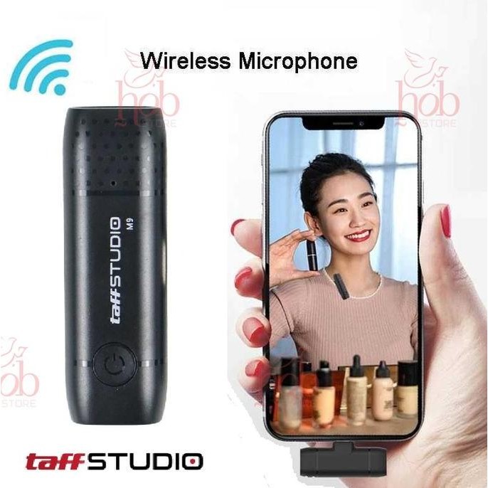 PROMO TAFFSTUDIO WIRELESS LAVALIER MICROPHONE USB TYPE C MIC HP ANDROID VLOG