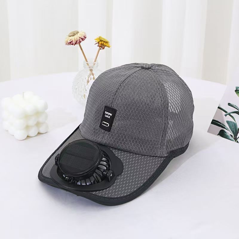 Topi Matahari Kipas Surya Baru Outdoor dengan Kipas Penjualan Panas